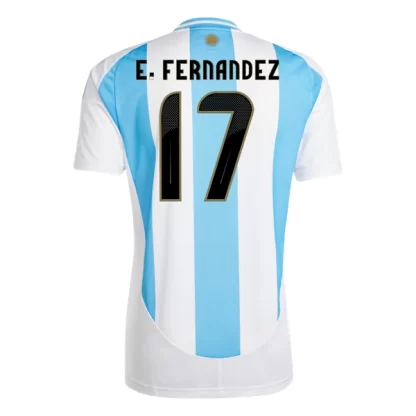 Billige Argentinien Heimtrikot Copa América 2024 mit Aufdruck E.Fernandez 17