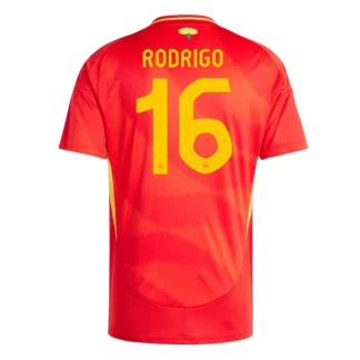 Fussball Trikot Spanien Euro 2024 Heimtrikot EM 24 Rot Rodri Hernandez 16