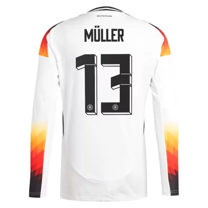 Herren DFB Deutschland EM 2024 Heimtrikot Euro 24 weiß Langarm Thomas Muller 13