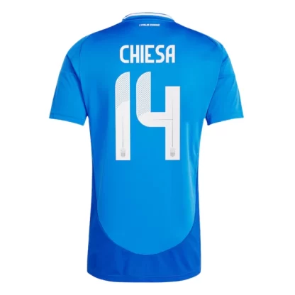 Italien Euro 2024 Heimtrikot EM 24 blau Kurzarm Federico Chiesa 14