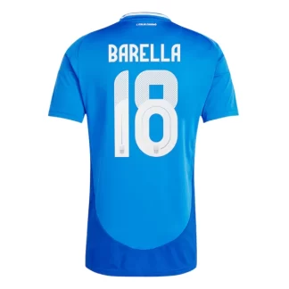 Italien Euro 2024 Heimtrikot EM 24 blau Kurzarm Nicolo Barella 18
