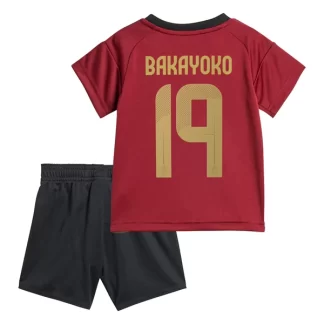 Kinder Belgien EURO 2024 Heimtrikot EM 24-25 Kurzarm Johan Bakayoko 19