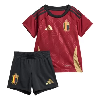 Kinder Belgien EURO 2024 Heimtrikot EM 24-25 Kurzarm + Kurze Hosen