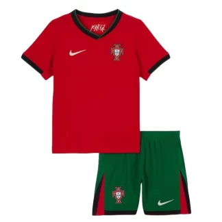 Kinder Portugal EURO 2024 Heimtrikot EM 24-25 Rot Kurzarm