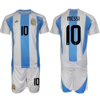 Günstige Fußballtrikots Herren Argentinien Heimtrikot 2024-25 mit Aufdruck Lionel Messi